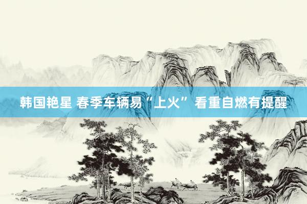 韩国艳星 春季车辆易“上火” 看重自燃有提醒